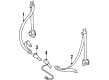 Toyota Paseo Seat Belt Diagram - 73220-16760-B0