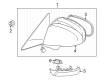 Toyota Avalon Car Mirror Diagram - 87910-07074-B1