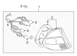 Toyota Prius Tail Light Diagram - 81551-47030