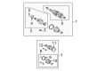 Toyota MR2 Spyder Axle Shaft Diagram - 42340-17151