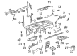 Toyota Camry Dash Panel Vent Portion Covers Diagram - 55607-33040