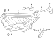 Toyota RAV4 Headlight Bulb Diagram - 90981-13102