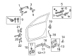 Toyota Camry Exterior Door Handle Diagram - 69211-28070-C1
