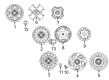 Toyota Corolla Wheel Cover Diagram - 42621-AB010