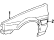 Toyota Corolla Fender Diagram - 53802-1E200