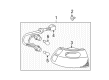 Toyota Sienna Headlight Bulb Diagram - 90080-81094