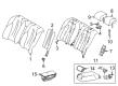 Toyota Mirai Armrest Diagram - 72830-62020-C1