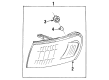 Toyota Corolla Side Marker Light Diagram - 81611-12600