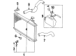 Toyota Supra Radiator Support Diagram - 16505-46040