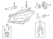 Toyota Yaris Headlight Diagram - 81130-0DA70