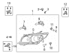 Toyota Corolla Headlight Diagram - 81130-02670