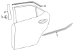 Toyota Corolla Door Moldings Diagram - 75730-02290