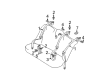 Toyota Camry Seat Belt Diagram - 73480-AA090-B1