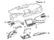 Toyota Mirai Dash Panel Vent Portion Covers Diagram - 55606-62020
