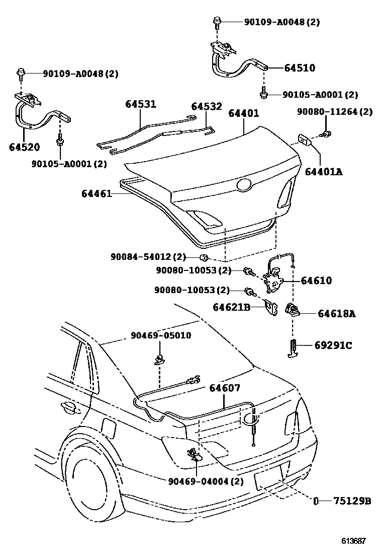 Toyota 90080-11264 Bolt, With Washer