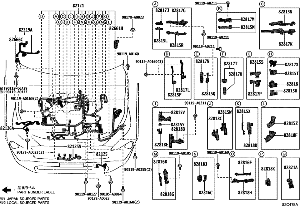 Toyota 90119-A0477 Bolt, With Washer