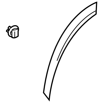 Toyota 75078-0E040 Lower Molding, Outside Driver Side