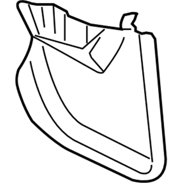 Toyota 76607-35101 Mud Guard, Rear Passenger Side