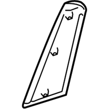 Toyota 75756-74010 Window Molding, Rear Driver Side