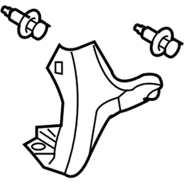 Toyota 75601-52020-A0 Front Extension, White, Passenger Side