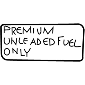 Toyota 74559-50010 Label, Unleaded Fuel Information