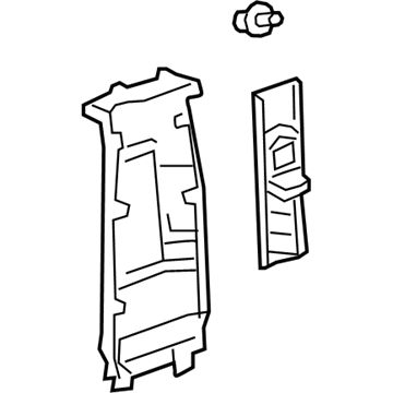 Toyota 62410-07030-B0 Upper Center Pillar Trim, Passenger Side