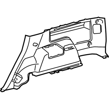 Toyota 64714-35903-B1 Lower Quarter Trim, Passenger Side