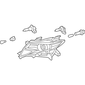 Toyota 81150-0T020 Headlamp Assembly, Driver Side