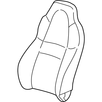 Toyota 71073-17330-D0 Seat Back Cover, Red, Front