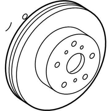 Toyota 43512-52120 Brake Rotor, Front