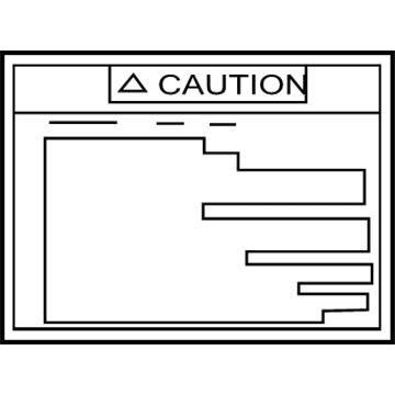 Toyota 42668-20020 Caution Label