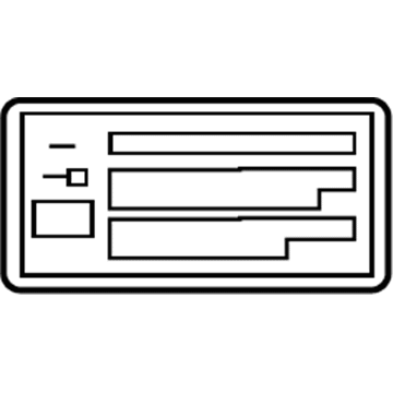 Toyota 63299-17080 Info Label