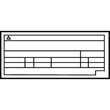 Toyota 42661-17340 Info Label
