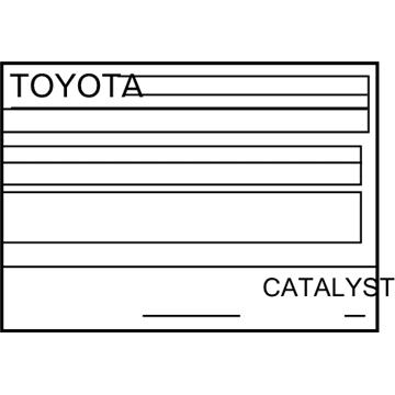 Toyota 11298-22105 Emission Label