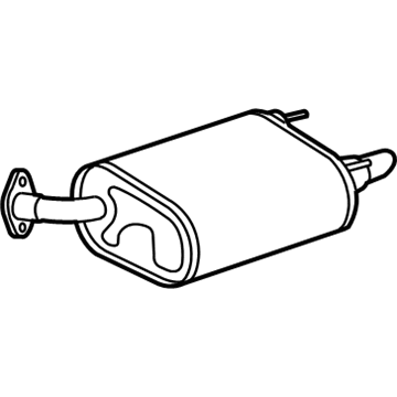 Toyota 17440-0P041 Rear Muffler, Driver Side