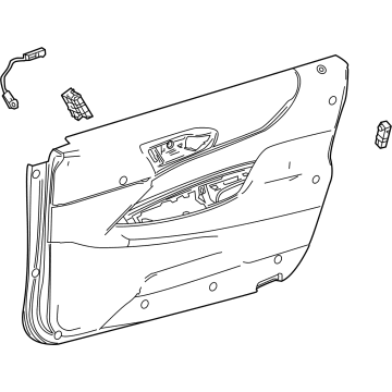 Toyota 67610-62080-C6 Door Trim Panel, Black, Passenger Side