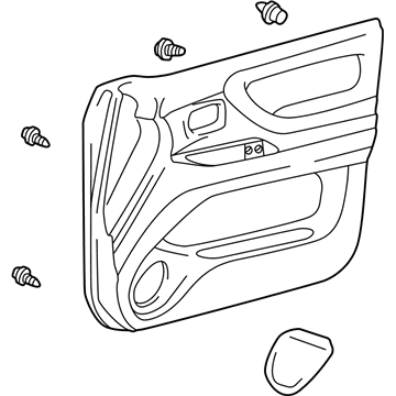 Toyota 67650-60321-B1 Door Trim Panel, Passenger Side