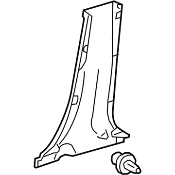 Toyota 62413-06190-B0 Lower Center Pillar Trim, Gray, Passenger Side