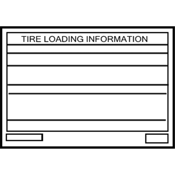 Toyota 42661-47020 Tire Info Label