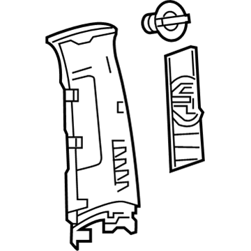 Toyota 62410-02240-C0 Upper Center Pillar Trim, Passenger Side