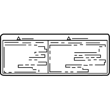 Toyota 42668-0E010 Spare Tire Label