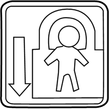 Toyota 69339-06040 Child Lock Label