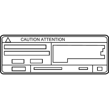 Toyota 88723-07060 A/C Label