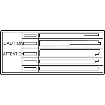 Toyota 16793-0V010 Fan Label
