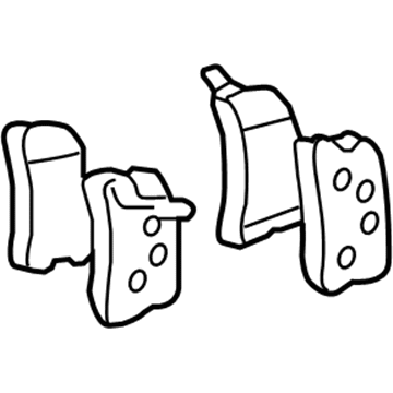 Toyota 04466-48020 Brake Pads, Rear