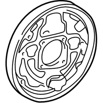 Toyota 47043-35170 Backing Plate, Rear Passenger Side