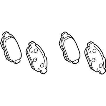 Toyota 04466-76012 Pad Kit, Disc Brake, Rear