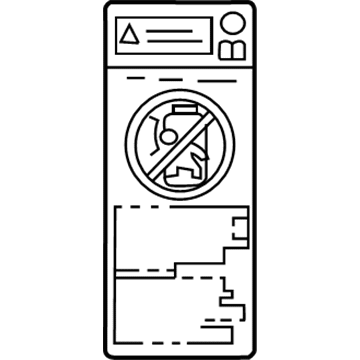 Toyota 74596-53010 Air Bag Label