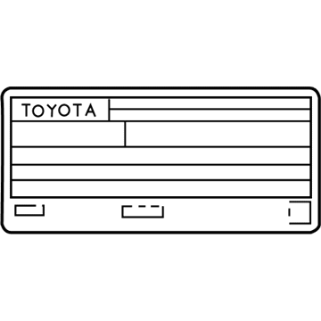 Toyota 11298-0P430 Emission Label