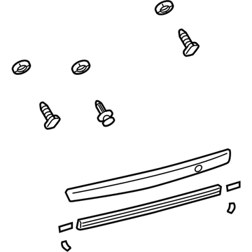 Toyota 76801-02350-A0 License Molding, White, Rear